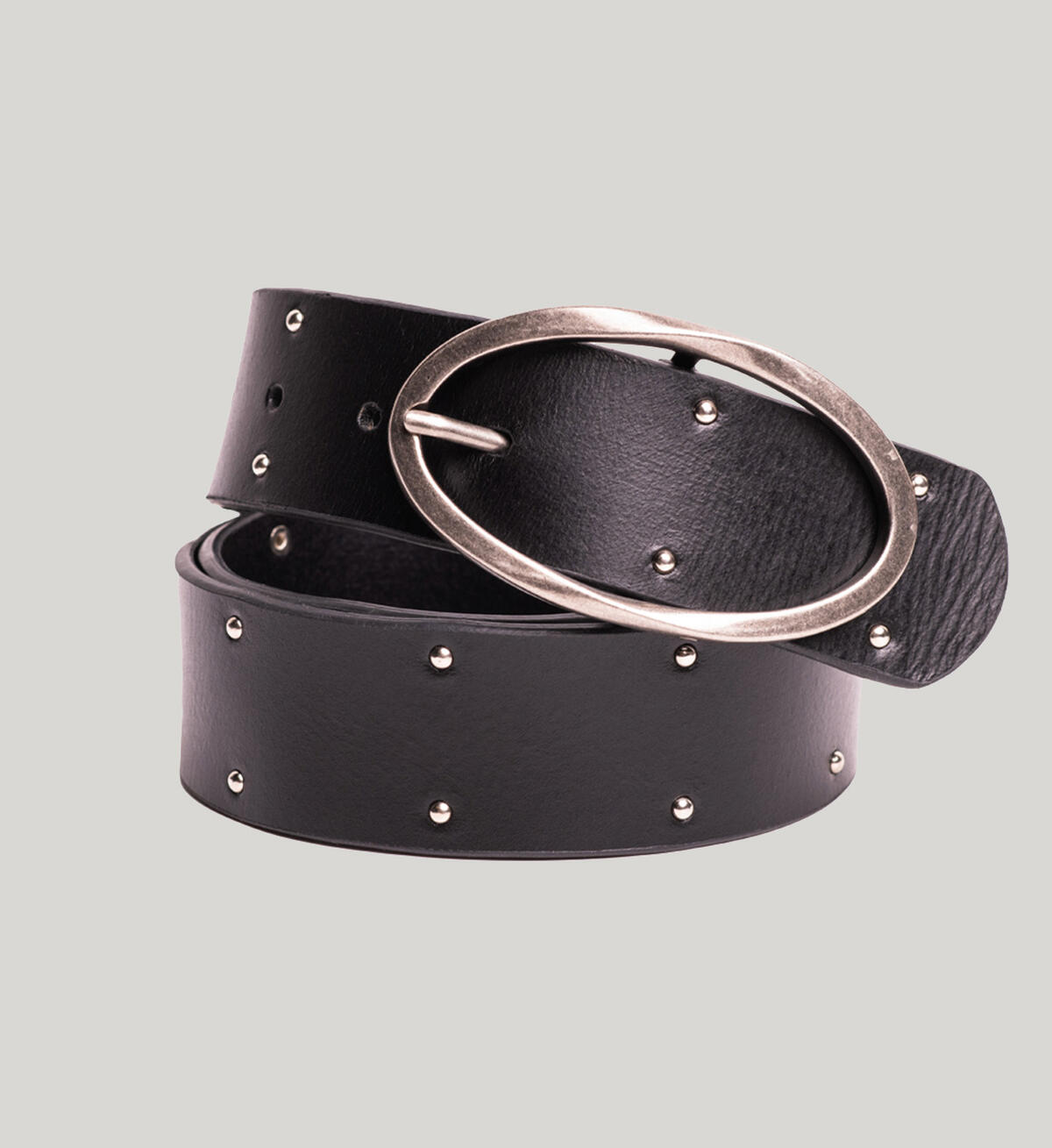 Women's Genuine Leather Studded Belt, , hi-res image number 0
