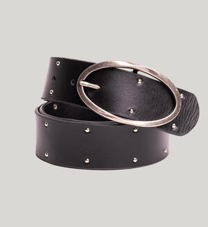 Womens Genuine Leather Studded Belt