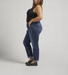 Boyfriend Mid Rise Slim Leg Jeans Plus Size, Indigo, hi-res image number 2