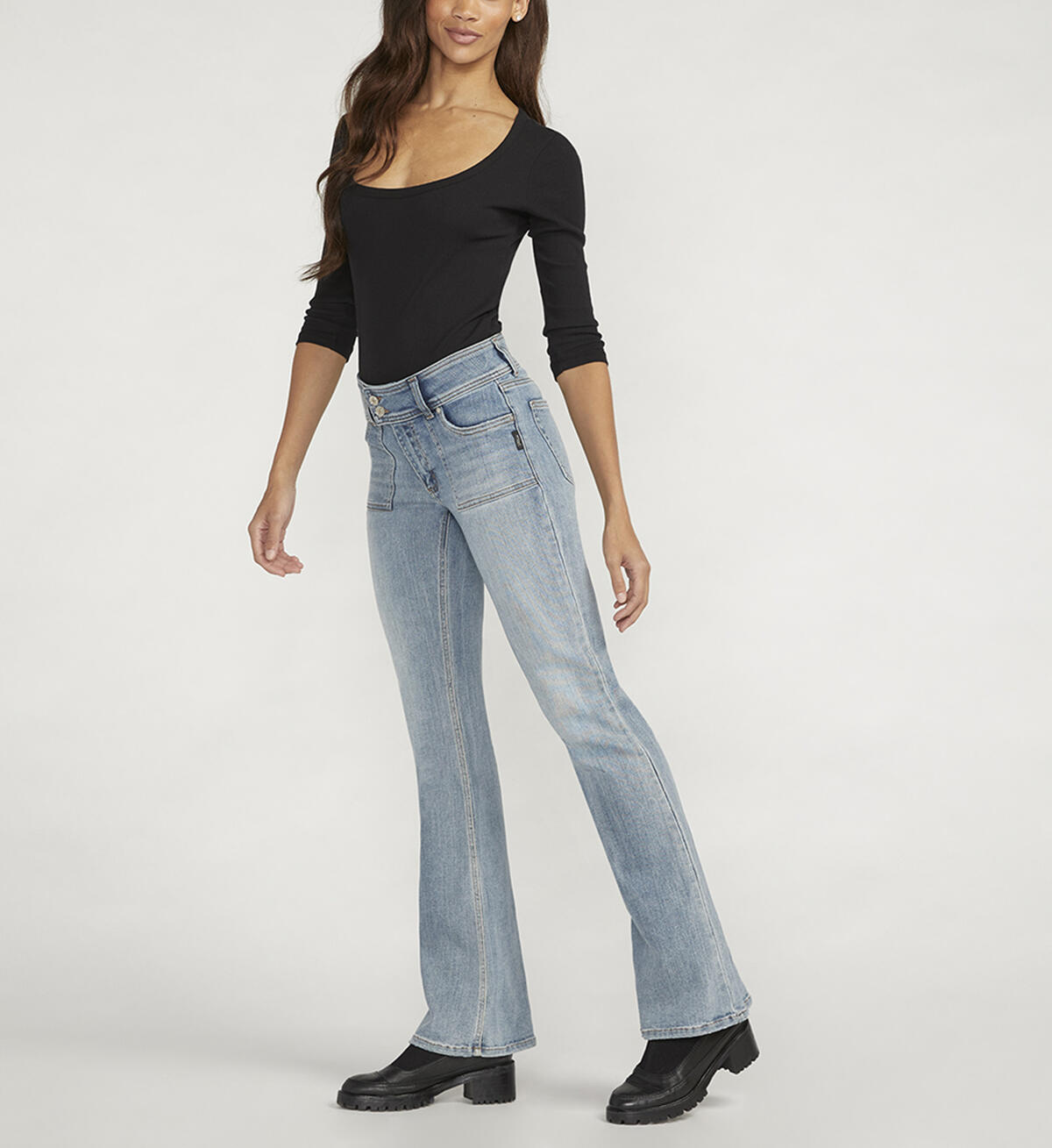 Be Low Low Rise Flare Jeans, Indigo, hi-res image number 2