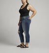 Boyfriend Mid Rise Slim Leg Jeans Plus Size, Indigo, hi-res image number 2