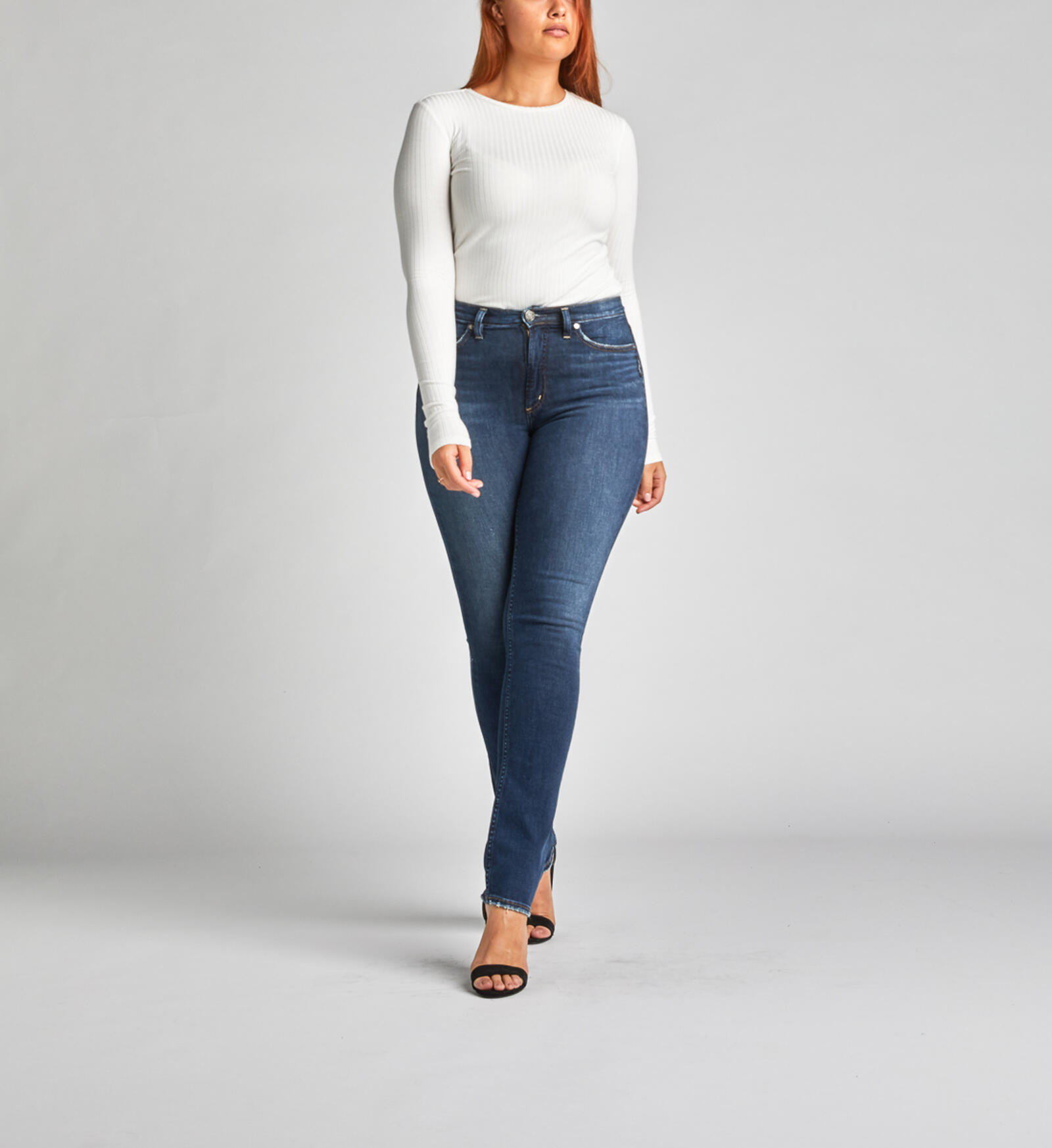 Buy Calley SuperHigh Rise Curvy Straight Leg Jeans for USD 79.00