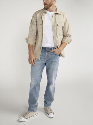 Eddie Athletic Fit Tapered Leg Jeans