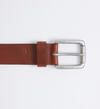 Pebbled Brown Leather Men's Belt, Brown, hi-res image number 0