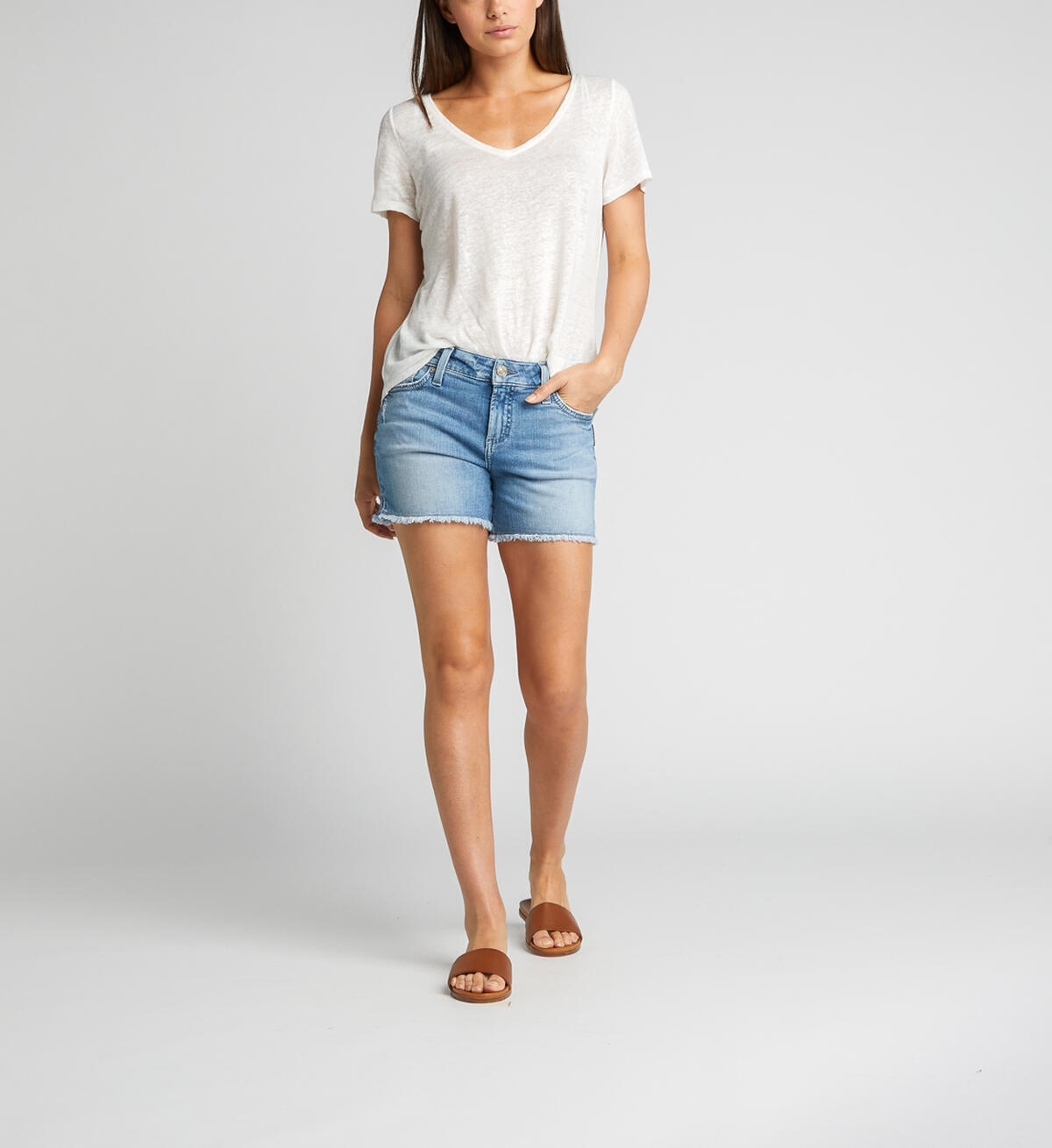 Elyse Mid-Rise Curvy Relaxed Short, , hi-res image number 3