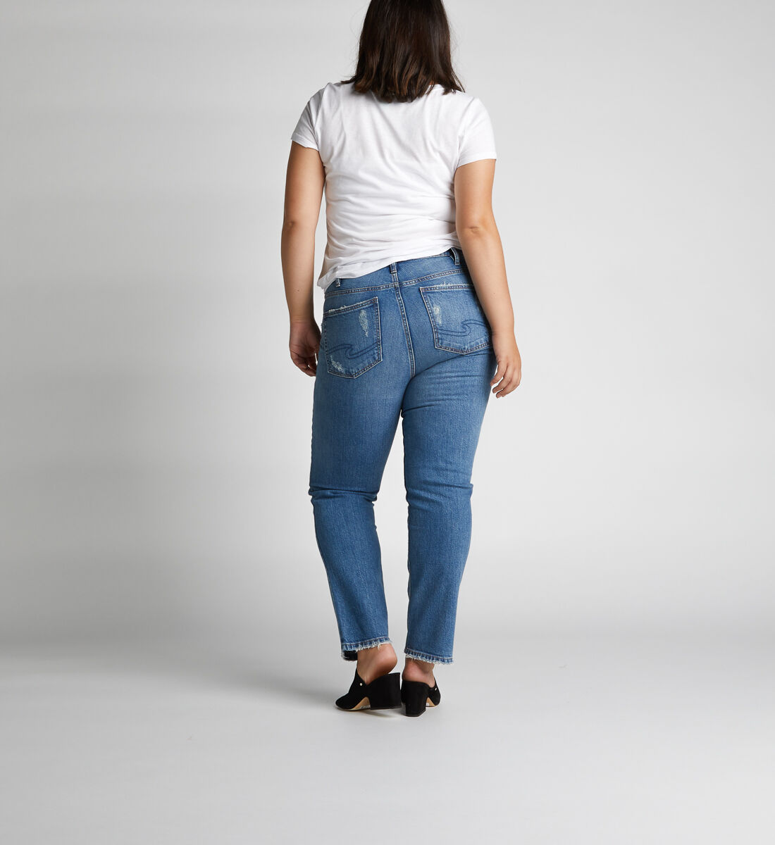 Plus size silver cheap jeans clearance