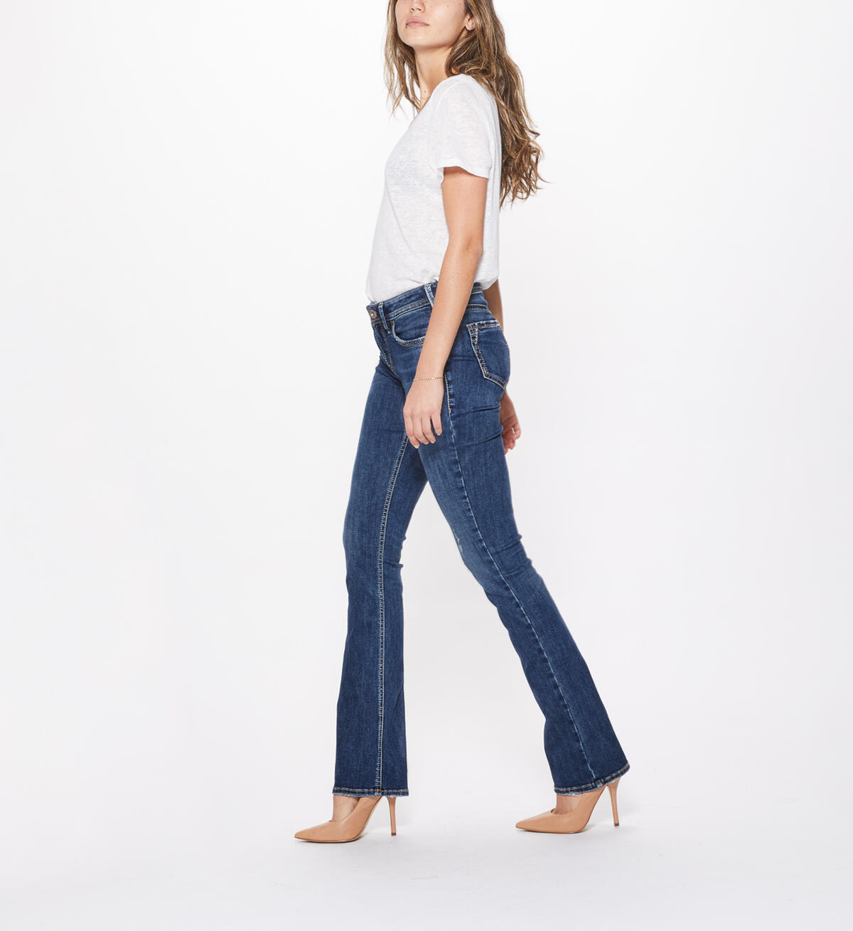 Elyse Slim Boot Mid Rise Dark Wash, , hi-res image number 2