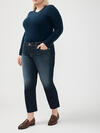 Suki Mid Rise Kick Flare Luxe Stretch Jeans Plus Size, , hi-res image number 2