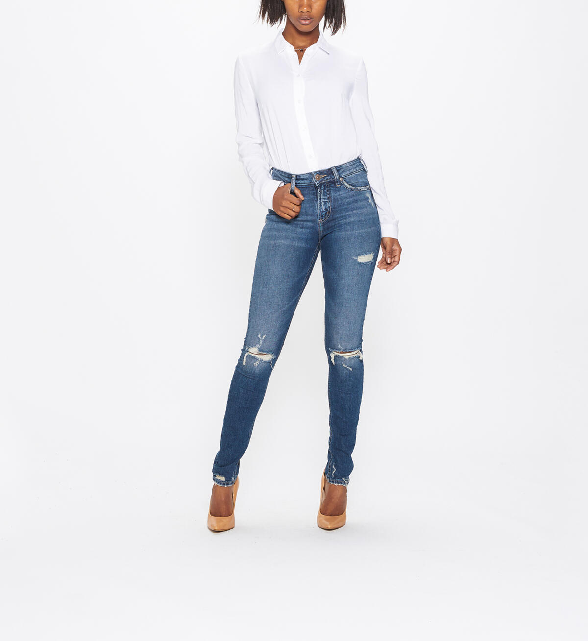 Mazy Skinny High Rise Dark Wash, , hi-res image number 0