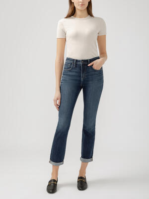 Beau High Rise Slim Leg Luxe Stretch Jeans