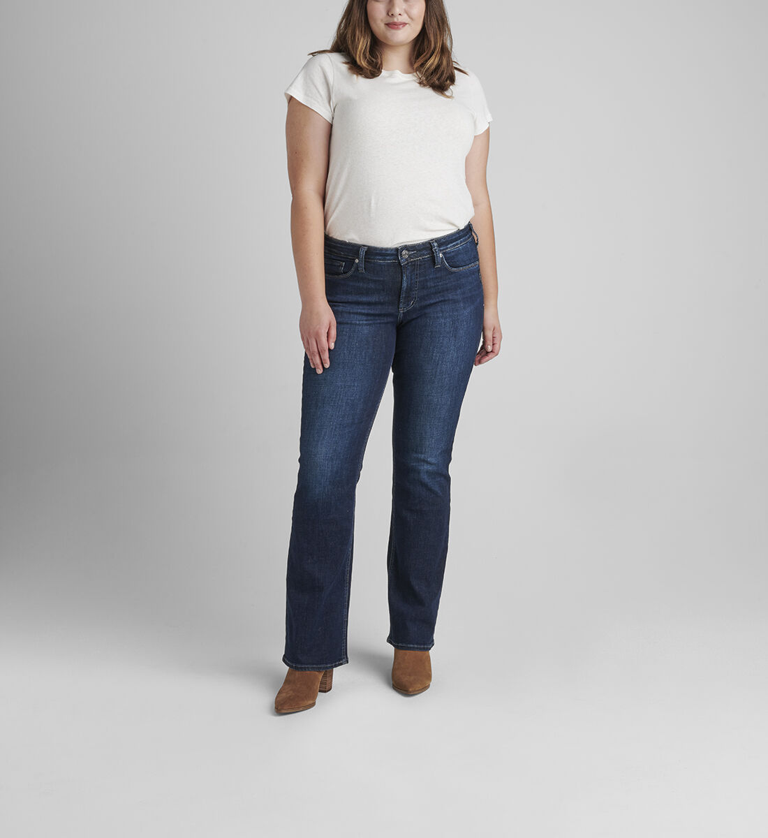 Plus size sales slim bootcut jeans