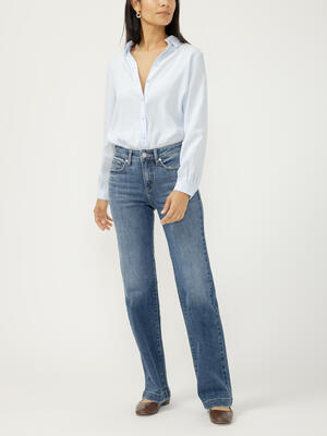 Avery High Rise Trouser Leg Jeans