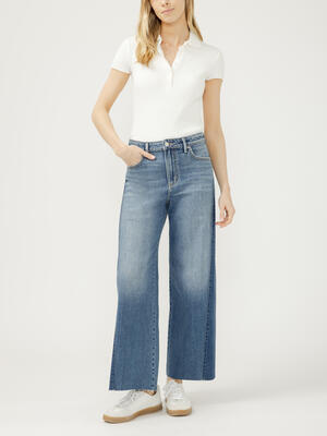 Isbister High Rise Two-Tone Wide Leg Jeans