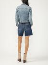 Notched Crop Jean Jacket image number 1