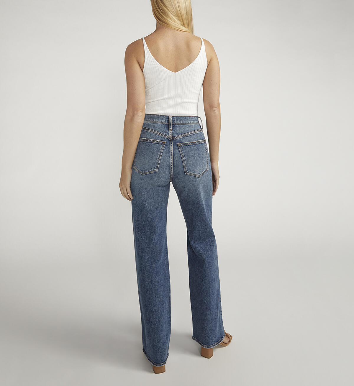 Highly Desirable High Rise Trouser Leg Jeans, , hi-res image number 1