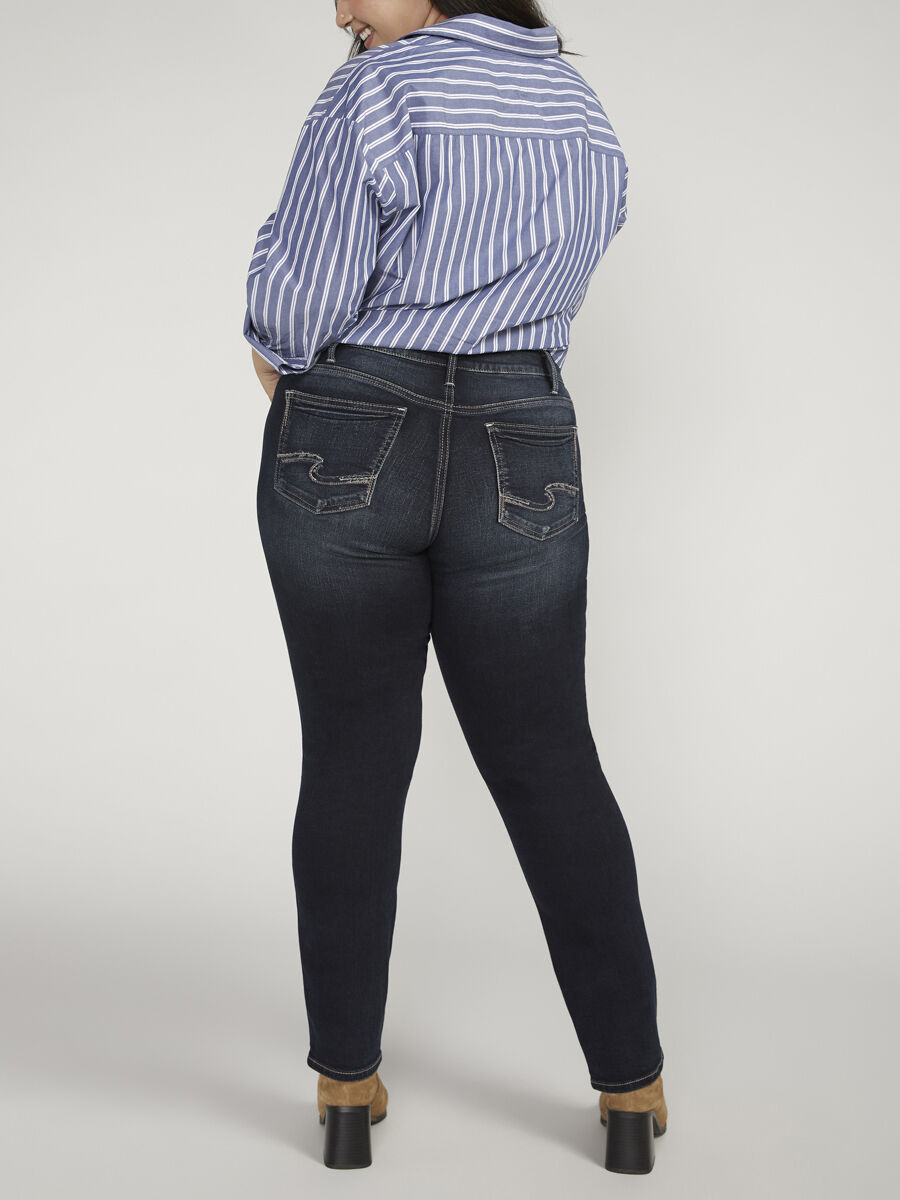 Buy Suki Mid Rise Straight Leg Jeans Plus Size for USD 84.00