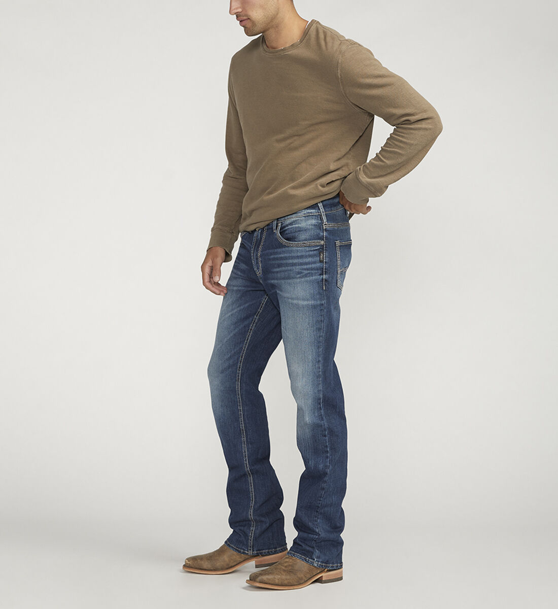 Buy Jace Slim Fit Bootcut Jeans for USD 88.00 Silver Jeans US New