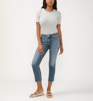 Elyse Mid Rise Straight Leg Ankle Jeans