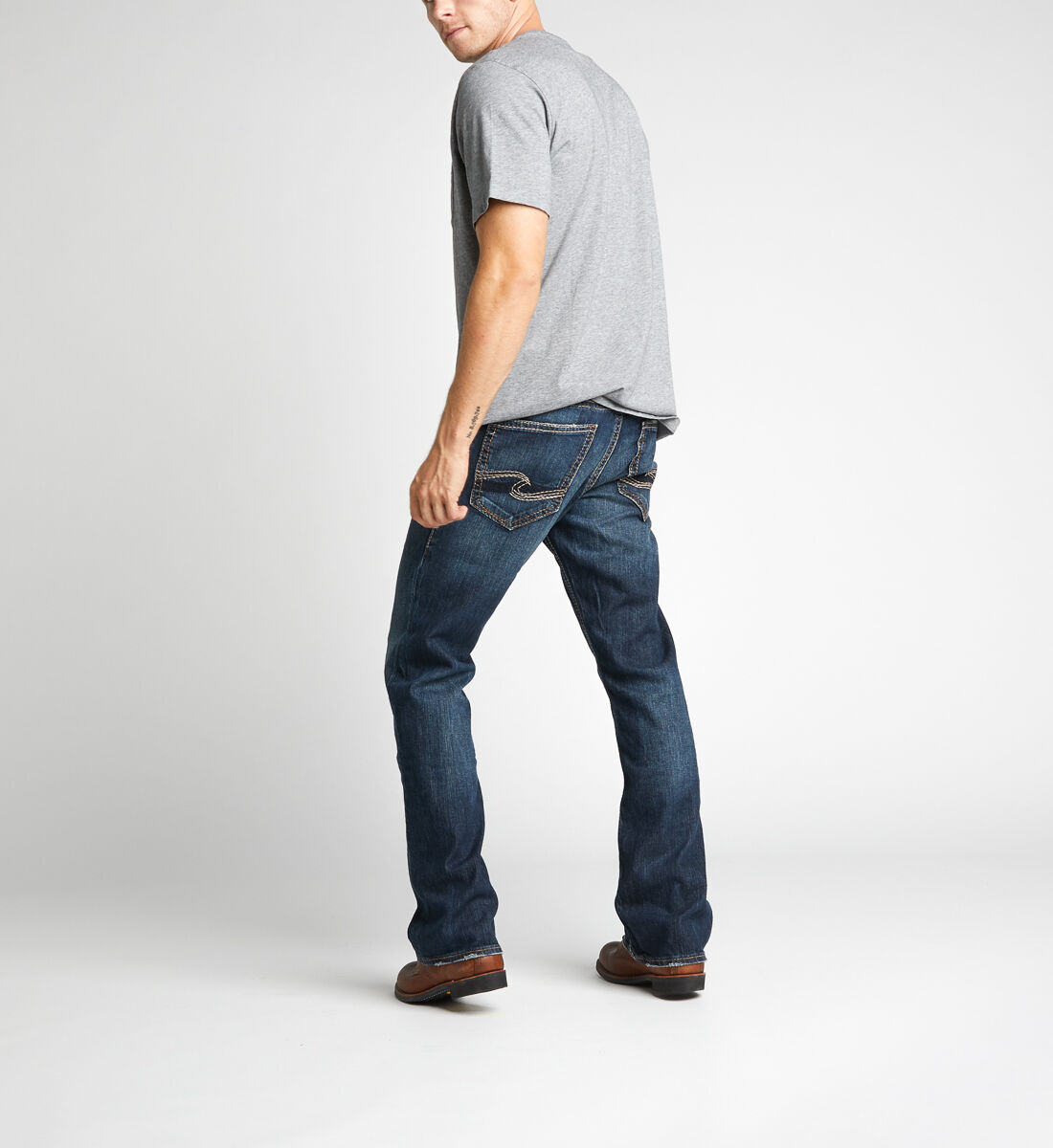 Zac Relaxed Fit Straight Leg Jeans,Indigo Back