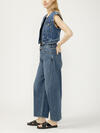Cropped Denim Vest image number 2