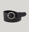 Women's Heavyweight Genuine Leather Belt with Circle Center Bar Buckle, , hi-res image number 0
