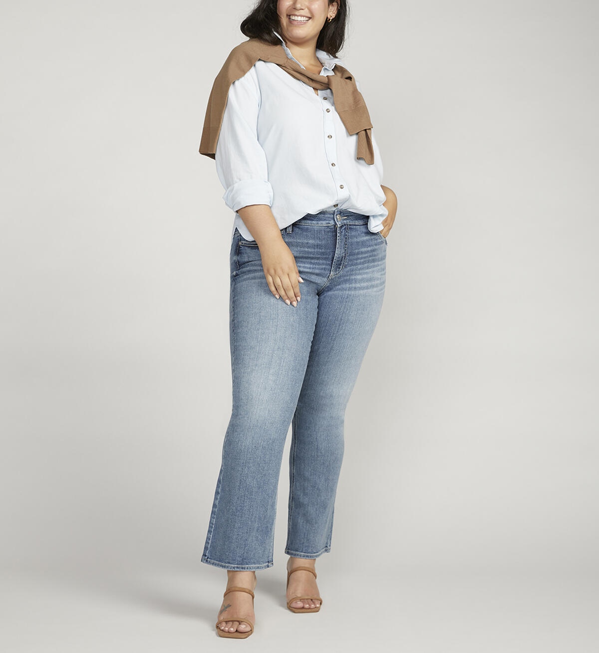 Suki Mid Rise Bootcut Jeans Plus Size, , hi-res image number 0