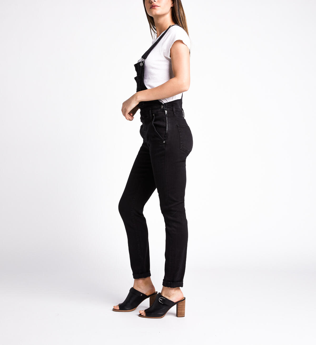 Overall Slim Leg Jeans, Black, hi-res image number 2