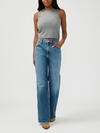 Baggy Mid Rise Bootcut Jeans, , hi-res image number 0