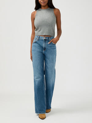 Baggy Mid Rise Bootcut Jeans