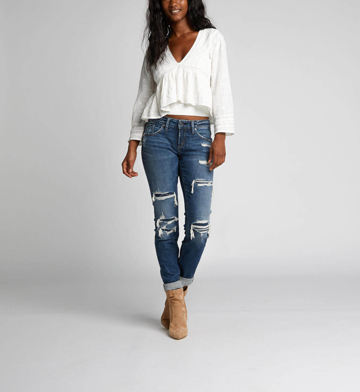 Mid-Rise Boyfriend Jeans, , hi-res image number 3