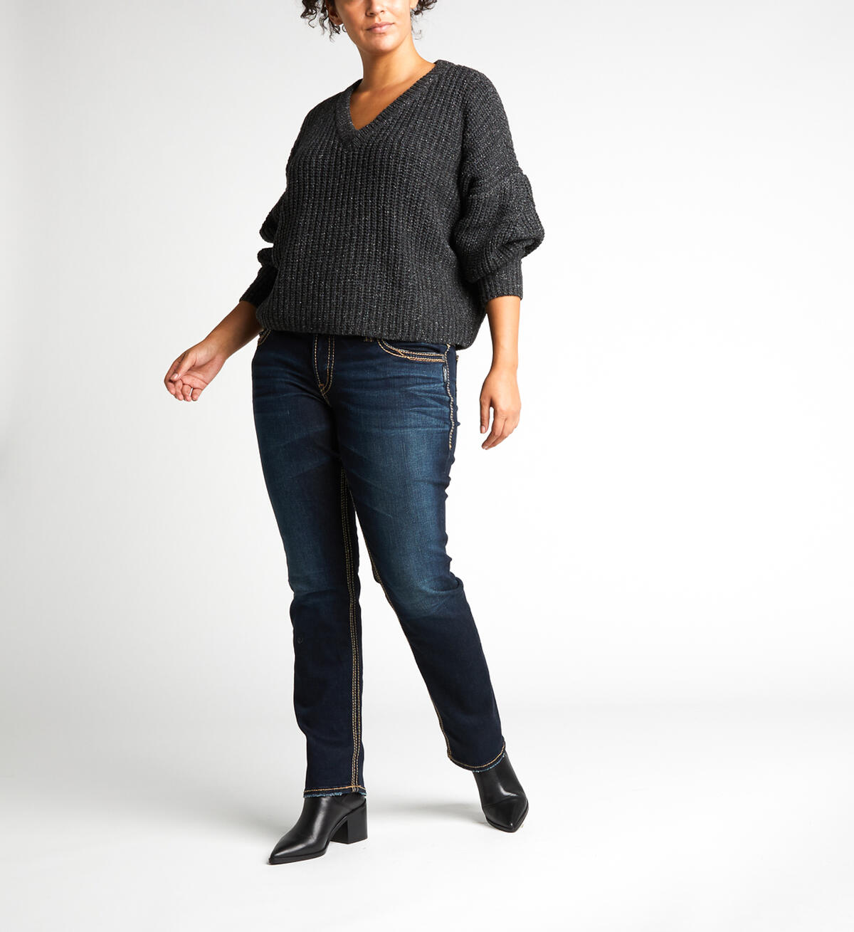 Suki Mid Straight Dark Wash, , hi-res image number 3