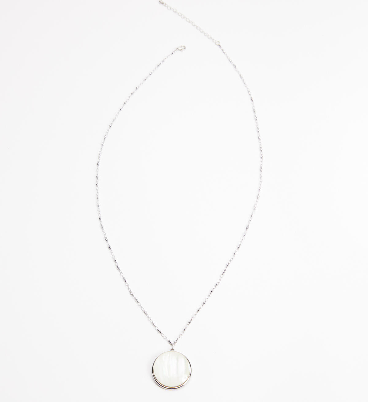 Silver-Tone Long Stone Pendant Necklace, , hi-res image number 0