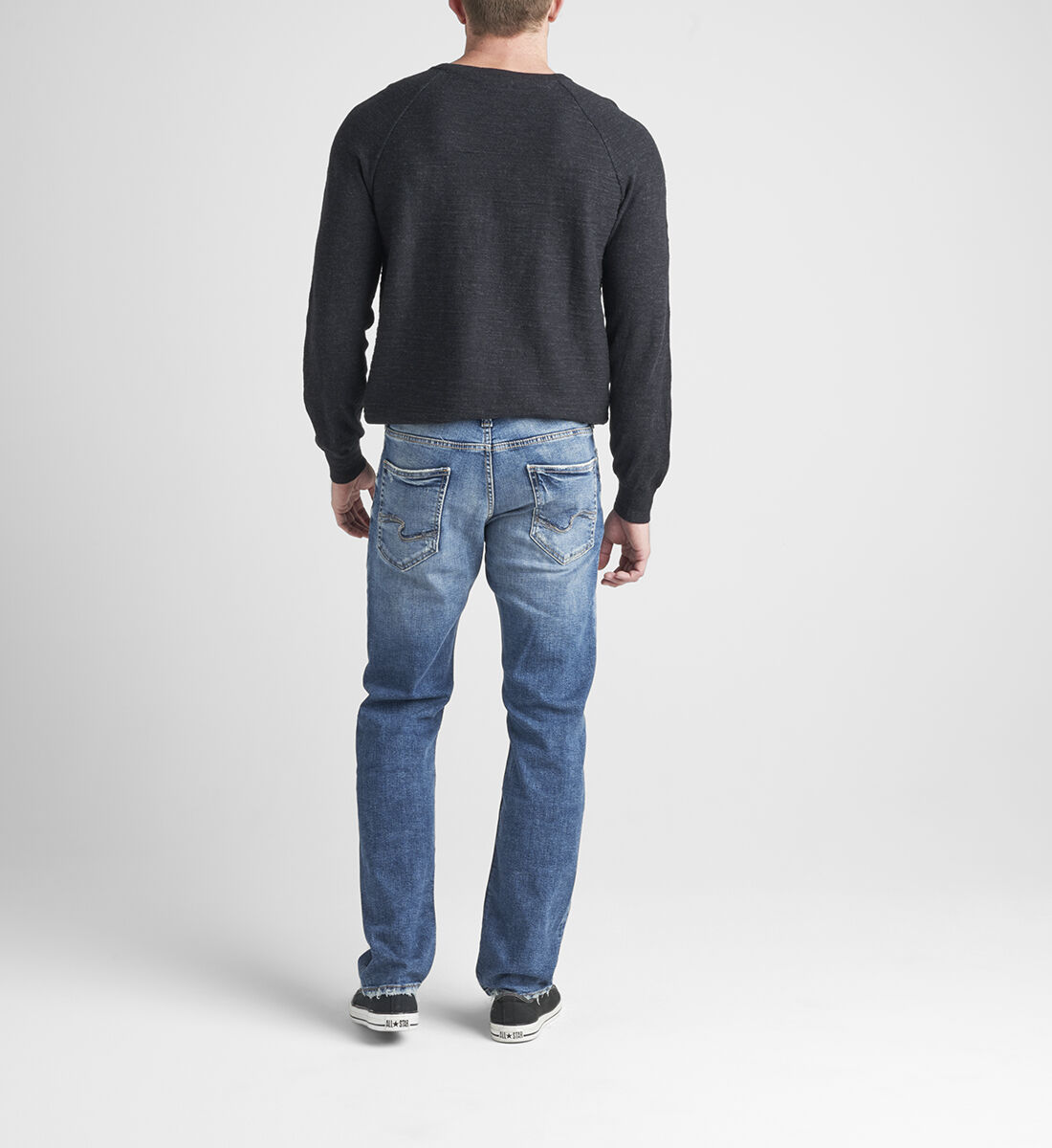 Eddie Relaxed Fit Tapered Leg Jeans Back