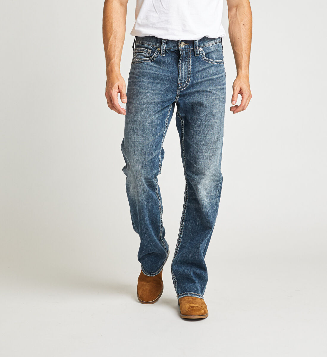 mens silver bootcut jeans