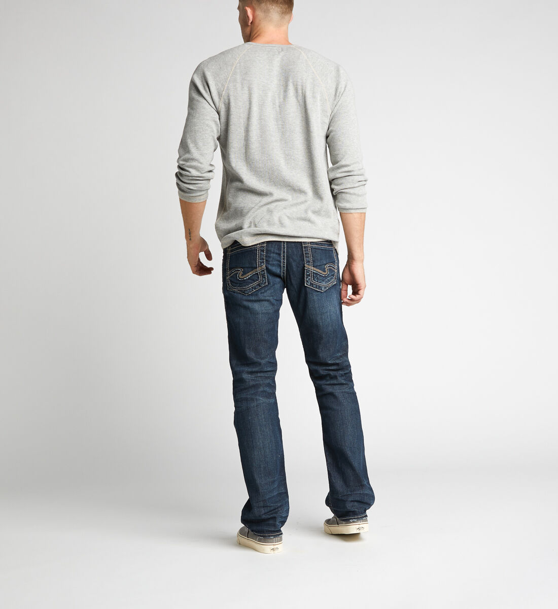 Buy Nash Classic Fit Straight Leg Jeans for USD 75.00 Silver