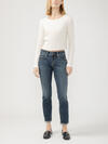 Boyfriend Mid Rise Slim Leg Jeans, , hi-res image number 0