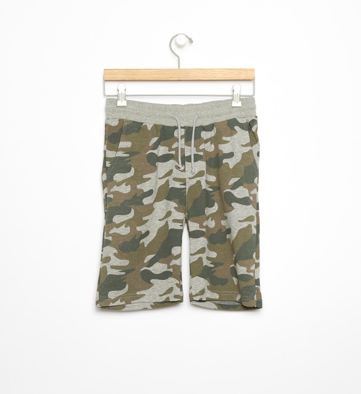 Boys Shorts, Green Camouflage, hi-res image number 0