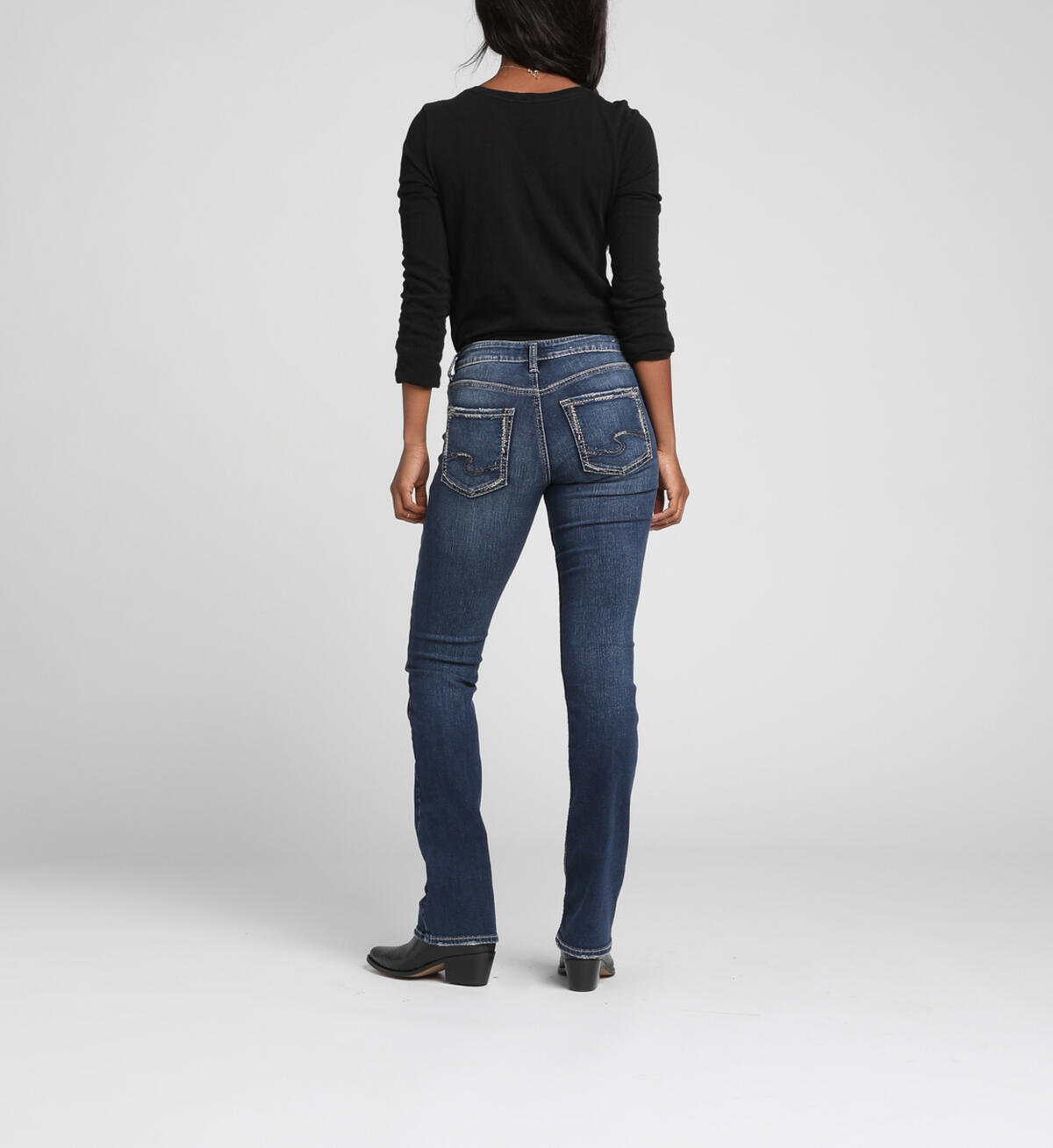 Suki Mid-Rise Curvy Slim Bootcut Jeans, , hi-res image number 1