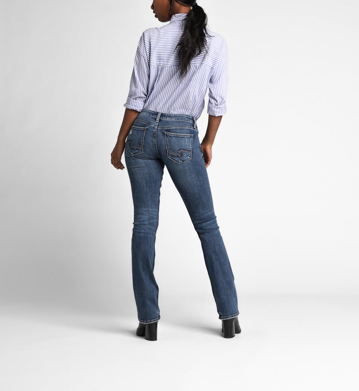 Tuesday Slim Boot Low Dark Wash, , hi-res image number 1