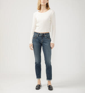 Boyfriend Mid Rise Slim Leg Jeans