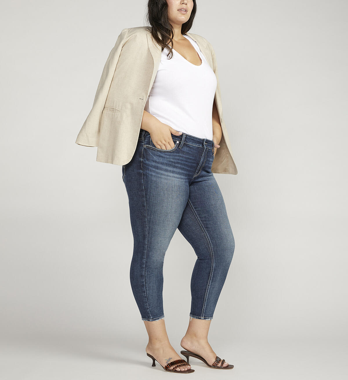 Suki Mid Rise Skinny Crop Jeans Plus Size, , hi-res image number 2