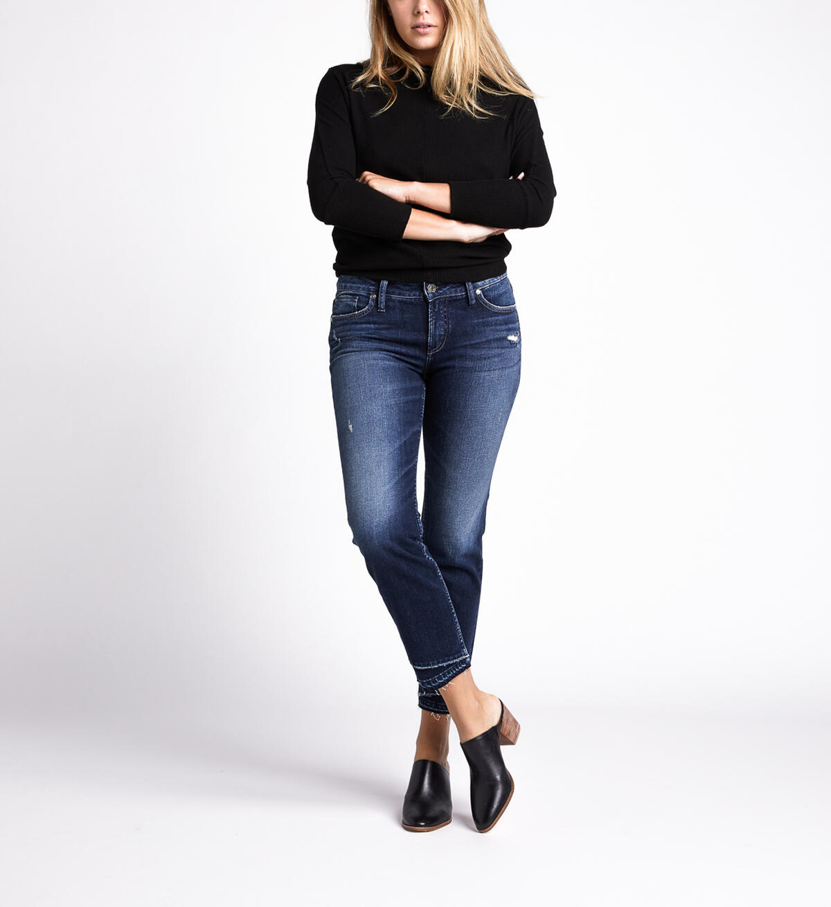 Suki Mid Rise Slim Leg Jeans, Indigo, hi-res image number 0