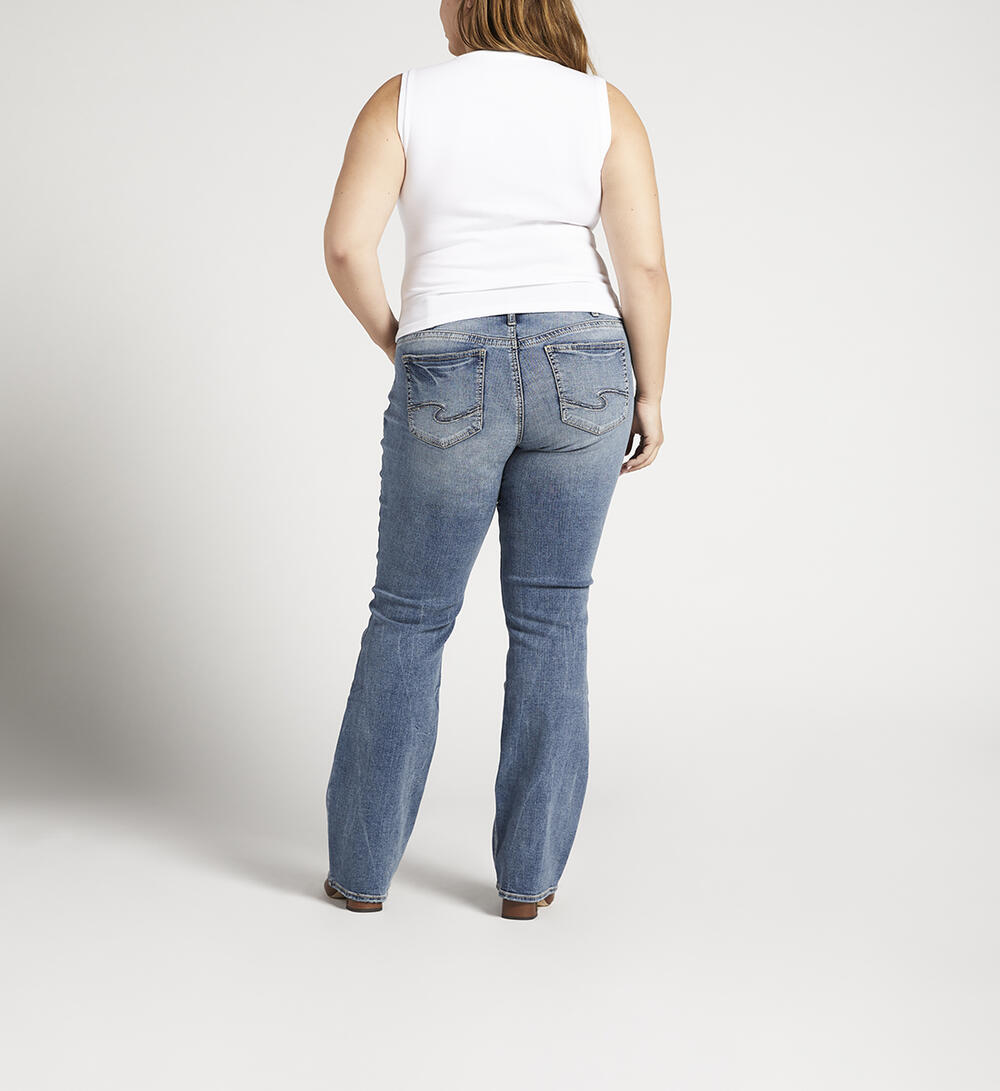 Elyse Mid Rise Slim Bootcut Jeans Plus Size, , hi-res image number 1