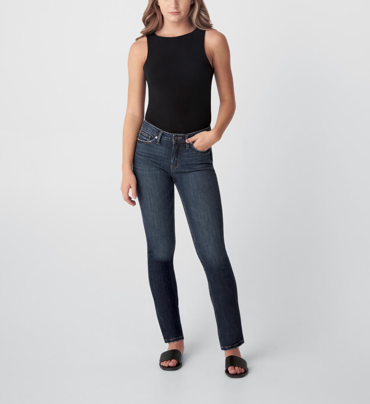 Most Wanted Mid Rise Straight Leg Jeans, , hi-res image number 0