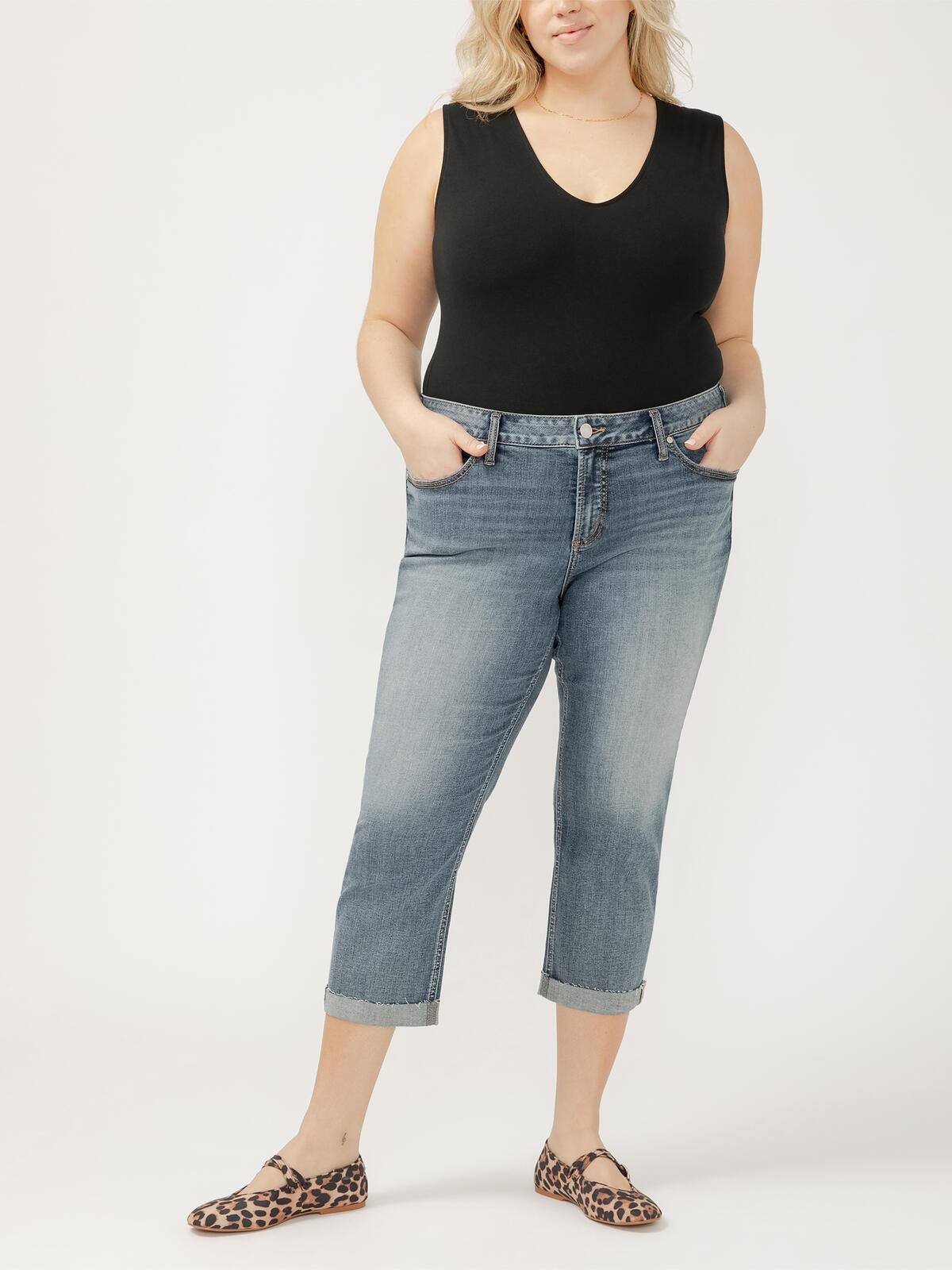 Elyse Mid Rise Capri Plus Size image number 0