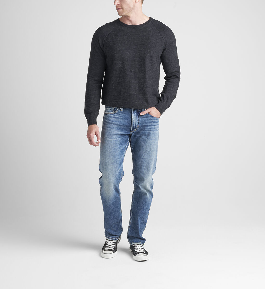 Eddie Relaxed Fit Tapered Leg Jeans Front