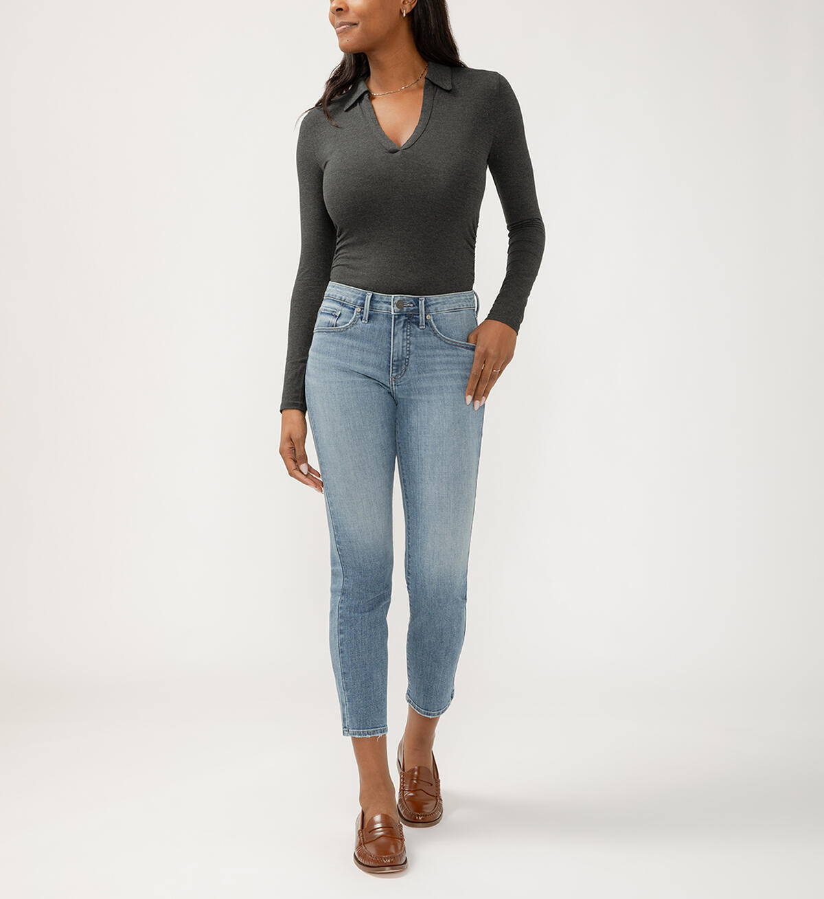 Isbister High Rise Ankle Straight Leg  Luxe Stretch Jeans, Stevie, hi-res image number 0