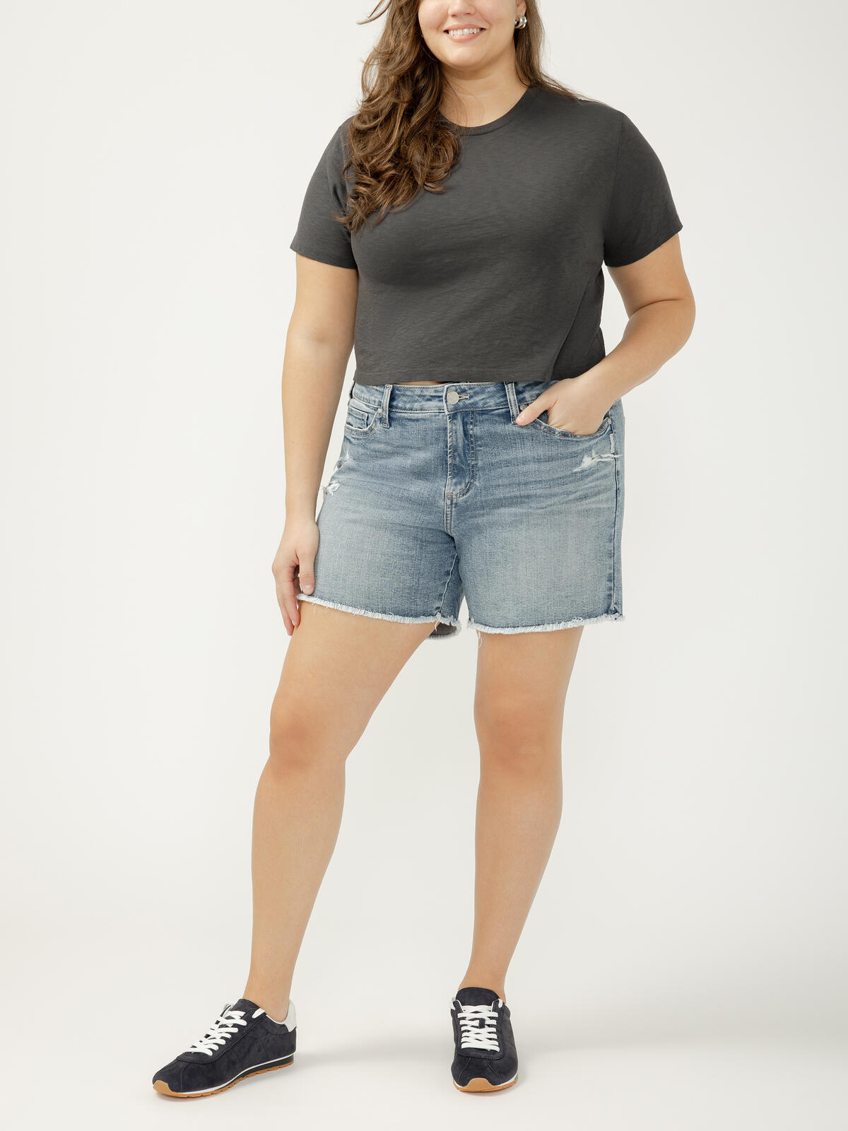 Suki Mid Rise Shorts Plus Size image number 0
