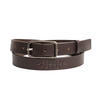 Women's 25mm Genuine Leather Belt, Dark Brown, hi-res image number 0