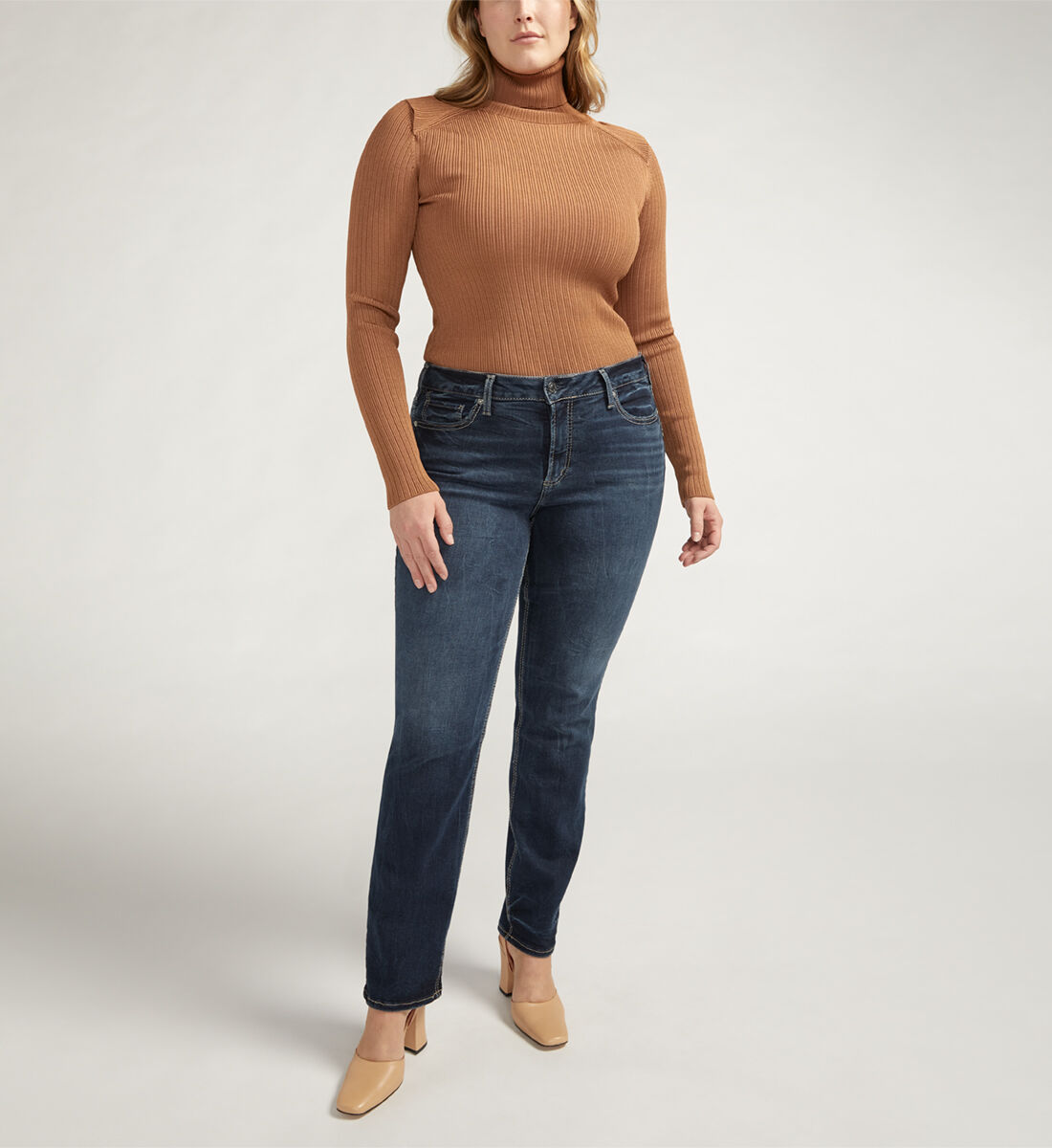 High waisted straight hotsell leg jeans plus size